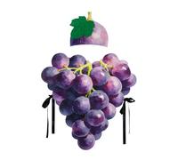 Grape Costume With Hat - Hilarious Attention-Grabbing Food Theme Outfit, Plush Grape Fruit Apparel, Lightweight Breathable Jumpsuit, Comfortable Party Wear | Halloween Birthday Stage Performance Cospl