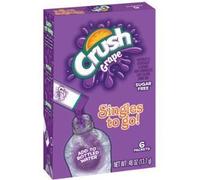 Grape Crush Sugar Free Singles to go 6 packets New just add to water bottle by GrapeCrush [Foods]