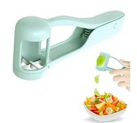 Grape Cutter for Toddlers, Grape Slicer for Baby, Fruit Slicer for Tomato Cherry Strawberry Olive Multi, Stainless Steel Multifunctional for Small Fruits, Kitchen Tool (Green)