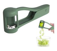 Grape Cutter for Toddlers, Grape Slicer for Baby, Grape Tomato Cherry Strawberry Cutter Tools Into 4 Pieces for Vegetable Fruit Salad, Stainless Steel Quarter Grape Slicer Kitchen Gadget (Green)