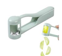 Grape Cutter for Toddlers, Grape Slicer for Baby, Grape Tomato Cherry Strawberry Cutter Tools Into 4 Pieces for Vegetable Fruit Salad, Stainless Steel Quarter Grape Slicer Kitchen Gadget (Blue)