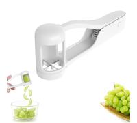Grape Cutter for Toddlers, Safe Stainless Steel Fruit Slicer for Quartering Grapes, Tomatoes, Cherries, Baby Led Weaning Essential Kitchen Gadget, Easy to Clean and Portable