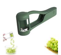 Grape Cutter for Toddlers, Safe Stainless Steel Fruit Slicer for Quartering Grapes, Tomatoes, Cherries, Baby Led Weaning Essential Kitchen Gadget, Easy to Clean and Portable