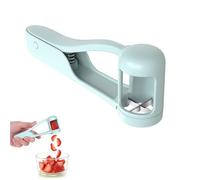 Grape Cutter Fruit Slicer Grape Cutter for Toddlers Stainless Steel Blades with Ergonomic Non-Slip Handle Quick Quarter Slicer for Grapes Tomatoes Strawberries Kitchen Gadget-Light Green