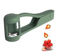 Grape Cutter Fruit Slicer Grape Cutter for Toddlers Stainless Steel Blades with Ergonomic Non-Slip Handle Quick Quarter Slicer for Grapes Tomatoes Strawberries Kitchen Gadget-Dark Green (Set B)