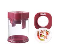 Grape Cutter, Fruit Vegetable Tool with Stainless Steel Chopper and ABS Storage Box, Multi Function Slicer for Strawberry Tomato Cherry Citrus Salad