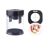 Grape Cutter, Fruit Vegetable Tool with Stainless Steel Chopper and ABS Storage Box, Multi Function Slicer for Strawberry Tomato Cherry Citrus Salad