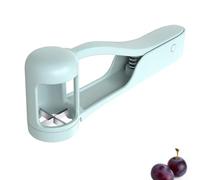 Grape Cutter,Grape Slicer,Fruit Slicer,Stainless Steel Blades and Body, ABS Plastic Handle,Non-Slip,Kitchen Gadget,Easy to Clean and Portable(Blue)