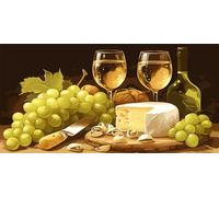 Grape Diamond Art, Fruit Crafts for Adults, Gem Art Kits for Kids, Large 5d Diamond Painting Kits for Adults, Beginners Full Drill Crystal Cross Stitch Canvas, for Home Wall Decor, 60x120cm p-614