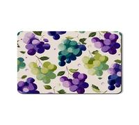 Grape Dish Drying Mats For Kitchen Counter, Colorful Grape Absorbent Rubber Dish Drainer Rack Mat, Summer PU Leather Drying Pad For Kitchen Counter Coffee Bar Protector 12x20 Inch