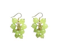 Grape Earrings for Women, Cute Fruit Grape Earrings for Girls, Tropical Green Grape Dangle Earrings Hypoallergenic, 3D Grape Drop Earrings, Gold Leaf Grape Earrings Studs(A)