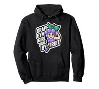 Grape Gym Girl Built by Fruit Fitness Design Fruit and grape Pullover Hoodie