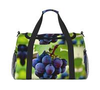Grape Hand Travel Bag - Large Reusable Shopping Tote Bag, Perfect for Outdoor Activities, Sports, Camping & Groceries, Black, One Size