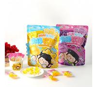 Grape mango flavored juice lollipop soft candy high value online celebrity children's fruit candy snack 80g*2