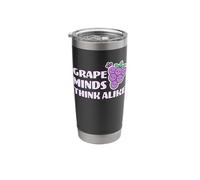 Grape Minds Think Alike Cute Adorable Kawaii Grapes Food Pun Stainless Steel Insulated Tumbler