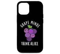 Grape Minds Think Alike Funny Fruit Pun Case for iPhone 12/12 Pro