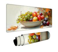 Grape Mouse Pad Large, Fruit Gaming Mouse Mat 32x16in, Desk Mat with Stitched Edge, XXL Mousepad Non-Slip Rubber Base, Office Accessories, Keyboard Pad, for Computers Gaming Accessories, Gifts, Z-2809