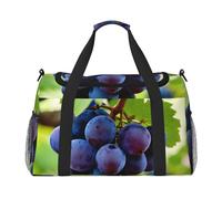 Grape Print Travel Hand Travel Bag Weekender Overnight Carry On Tote Foldable Crossbody Bag
