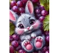 Grape Rabbit Jigsaw Puzzles for Adults 30 Piece, jigsaw puzzle 30 Pieces for adults Challenging Game, Family puzzles Game Home Decoration Gifts