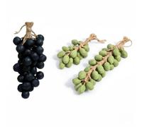 Grape-Shape Bar on a Rope, Handmade Natural Cold Process Soap for Face & Body, Decorative Hanging Bar for Shower & Gift Use (20, Purple)