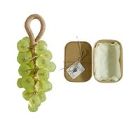 Grape Shape Soap Block Natural Coconut Oil Formulas with Hanging Rope Bath Decors for Skin Careful Gifts Shaped Natural Ingredients Bathroom Decor