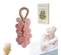 Grape Soap, 2026 New Grape Soap on a Rope, Personalized Original Handmade Crystal rape oap, Decorative for Washing Hands and Bath (pink)