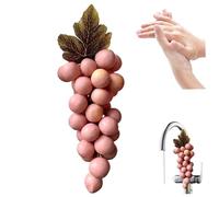 Grape Soap Exquisite Vivid Soap on a Rope for Face & Hand & Body Shower Fragrant Home Decor for Cleaning Strawberry Flavor, Style-2.
