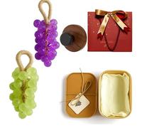 Grape Soap, Gentle Cleansing Soaps, Decorative For Washing Face & Bath, Cold Process Method For Daily Cleaning And Decorating Spaces(Set-A)