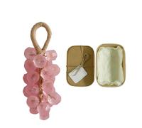 Grape Soap, Grape Soap on a Rope, Handmade Crystal Grape Soaps, Gentle Cleansing Soaps for Hand Washing and Freshening, for Women and Men (1, Rose Gold)