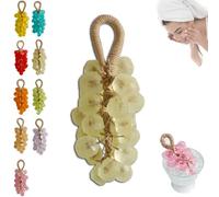 Grape Soap, Grape Soap on a Rope, Handmade Grapes Cluster Shaped Soaps, Decorative Soaps Bars, DIY Exquisite Home Decor and Gift Choice - for Washing Hands and Fresh Air Men Women (Beige)