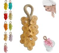 Grape Soap, Grape Soap on a Rope, Handmade Grapes Cluster Shaped Soaps, Decorative Soaps Bars, DIY Exquisite Home Decor and Gift Choice - for Washing Hands and Fresh Air Men Women (Yellow)