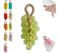 Grape Soap, Grape Soap on a Rope, Handmade Grapes Cluster Shaped Soaps, Decorative Soaps Bars, DIY Exquisite Home Decor and Gift Choice - for Washing Hands and Fresh Air Men Women (Green)