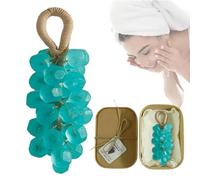 Grape Soap, Grape Soap on a Rope, Handmade Grapes Cluster Shaped Soaps, Lasting Fragrance, Decorative Crystal Bath Soaps for Washing Hands & Face, Exquisite Home Decor & Gift Choice