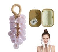 Grape Soap, Grape Soap on a Rope, Personalized Original Handmade Crystal rape oap Gentle Cleansing oap, Suitable for Bathroom Sink (Rose-2)