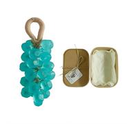 Grape Soap,Grape Soap on a Rope with Red Bow,Handcrafted Grapes Bunch Soaps with Gift Box,Skin Hydration,Lasting Fragrance,Hang Decorations and Fragrance,Christmas Birthday Gift for Men and Women