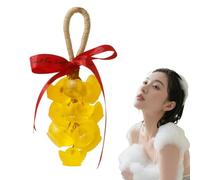 Grape Soap,Grape Soap on a Rope with Red Bow,Handcrafted Grapes Soaps,Skin Decoration Fragrance,Hang Hydration,Lasting