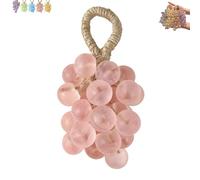 Grape Soap, Handcrafted Grape Soap, Cold-Process Soaps, Cluster Shaped Decor & Aromatic Soaps for Bath and Kitchen, for Men Women (Pink: Papaya)