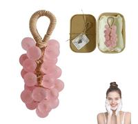 Grape Soap, Handcrafted Grapes Soaps on a Ropes, Natural Cold Process Artisan Soaps, DIY Exquisite Home Decor and Gift Choice for Washing Hands and Fresh Air Men Women (Pink)