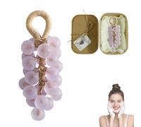 Grape Soap, Handcrafted Grapes Soaps on a Ropes, Natural Cold Process Artisan Soaps, DIY Exquisite Home Decor and Gift Choice for Washing Hands and Fresh Air Men Women (Light purple)