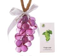 Grape Soap, Handmade Grape Soap on a Rope, Decorative & Aromatic Soaps for Washing Fresh Air_1 Purple 2