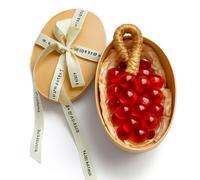 Grape Soap, Handmade Grapes Cluster Shaped Soap, 25 Pieces, Handcrafted Cold Process Bath, for Hand Washing, Air Freshening, or Decoration (Red)