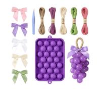 Grape Soap Mold - Silicone, Rope | Craft Mould with Jute Rope | DIY Making Kit for Mother's Day, Teacher,Birthdays,Home Decor,Women, Kids,Adults,Beginners,Children,Crafting,Handmade