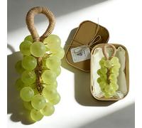 Grape Soap on a Rope, 2026 Handcrafted Crystal Grapes Soaps, Lasting Fragrance DIY Soap on a Rope, Home Decor and Gift Choice for Women Men (green)