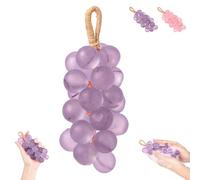 Grape Soap on a Rope, 2026 Handcrafted Crystal Grapes Soaps, Lasting Fragrance DIY Soap on a Rope, Home Decor and Gift Choice for Women Men (lavender)