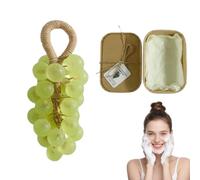 Grape Soap on a Rope, 2026 Handcrafted Crystal Grapes Soaps, Lasting Fragrance DIY Soap on a Rope, Home Decor and Gift Choice for Women Men Exquisite Box with Storage Bag (Green)