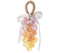 Grape Soap on a Rope - 25-Piece Diamond Cut Decorative Soap for Hand Washing, Shower & Home Decor (Purple, Orange, Yellow)