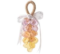 Grape Soap on a Rope - 25-Piece Diamond Cut Decorative Soap for Hand Washing, Shower & Home Decor (Purple, Orange, Yellow)