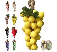 Grape Soap On A Rope, Advanced Handcrafted Grapes Soap, Infused natural fragrance. for Washing Hands and Fresh Air (Yellow - Peach)
