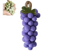 Grape Soap on a Rope-Advanced Handmade Soap in Grape Bunch Shape, Cold Process Natural Bar for Face, Body & Hands, Decorative Bath Gift for Home & Shower Use (1, Purple (approximately 42 pills))
