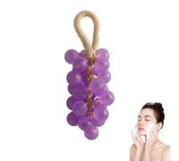 Grape Soap on a Rope, Crystal Grape Soap, Handcrafted Grape Soaps on a Rope for Washing Hands and Bath, Deep Cleaning and Lasting Fragrance, Suitable for Men and Women (Lavender*A)